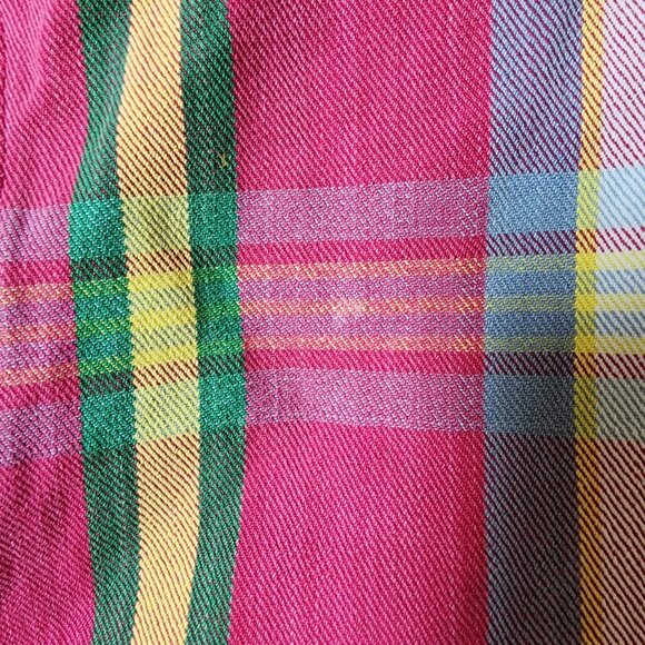 Ralph Lauren Pink Plaid Long Sleeve Button Down Shirt Size Medium 100% Cotton - Picture 10 of 15